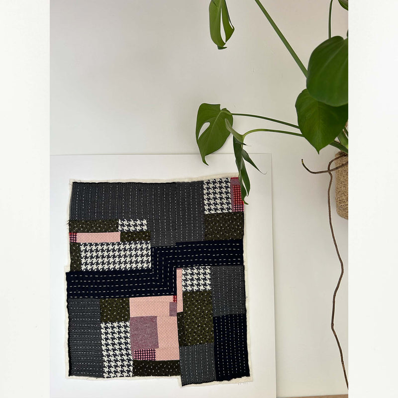 Textile artwork IX by B.French (57cm x 50cm)