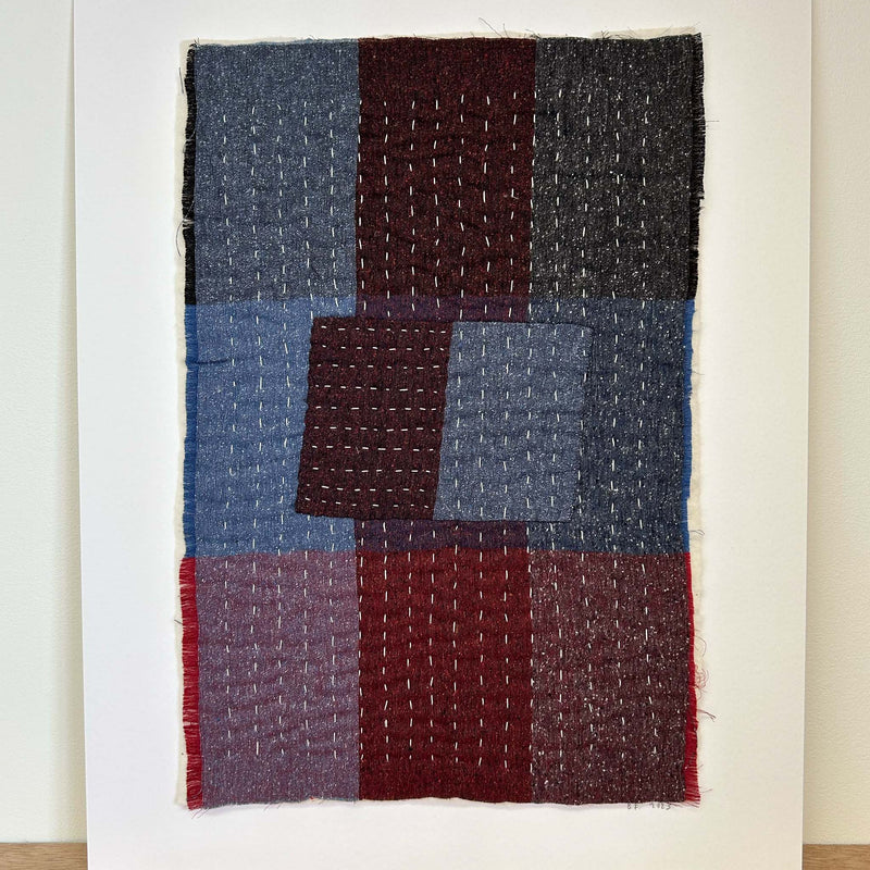 Textile artwork V by B.French (42cm x 28cm)