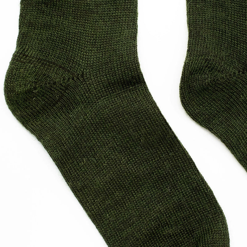 Women's Green Mohair Anklet Socks