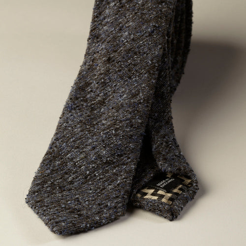 Denim Slub Silk Woven Tie