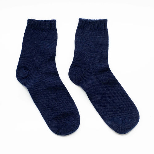 Women's Royal Blue Mohair Anklet Socks