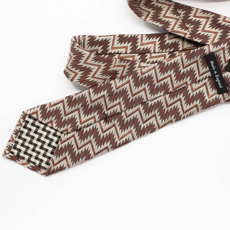 Brown Zig Zag Tie