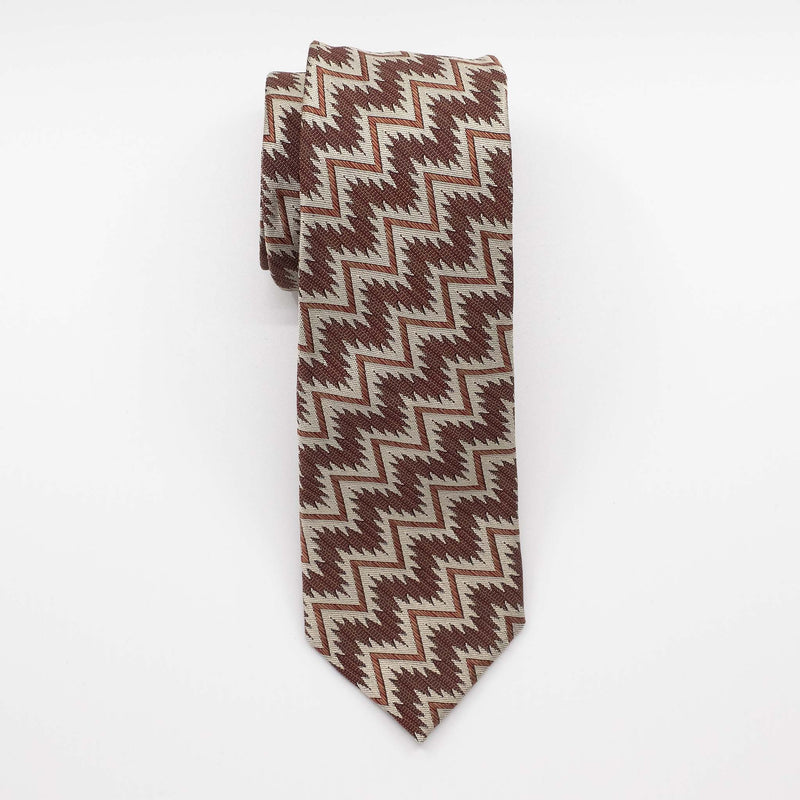 Brown Zig Zag Tie