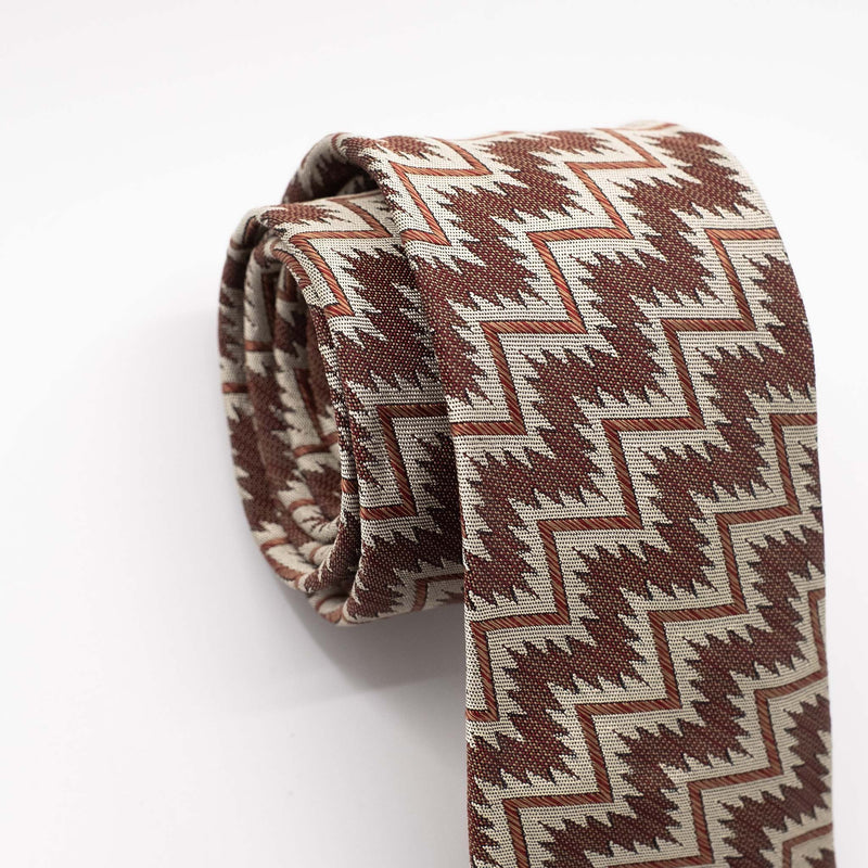 Brown Zig Zag Tie