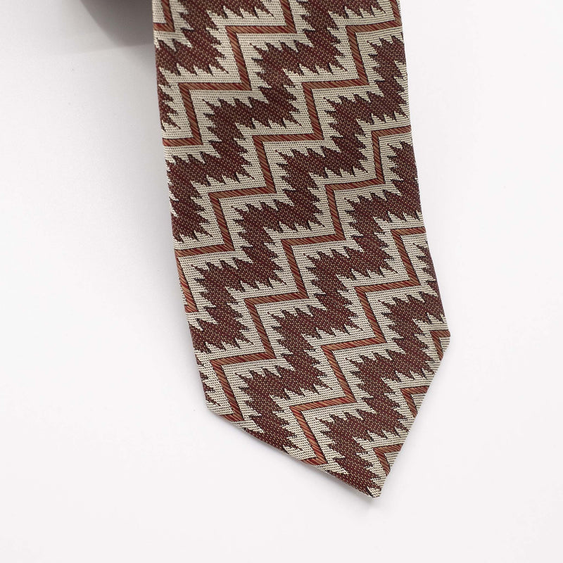 Brown Zig Zag Tie