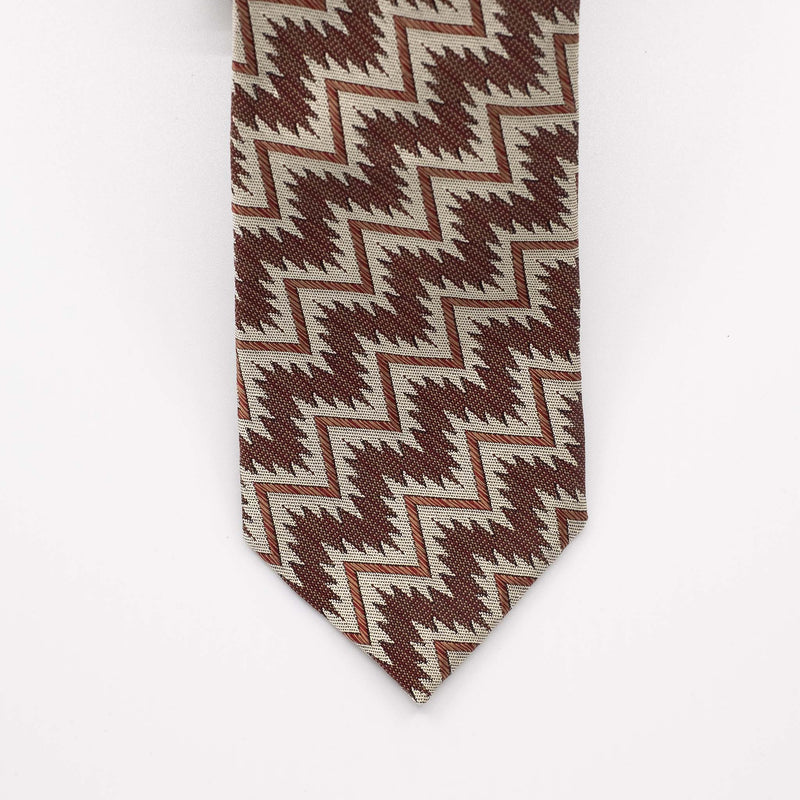 Brown Zig Zag Tie