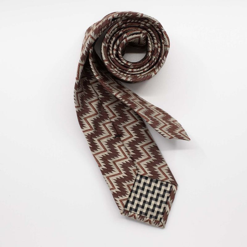 Brown Zig Zag Tie