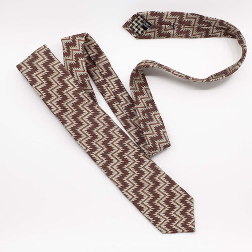 Brown Zig Zag Tie