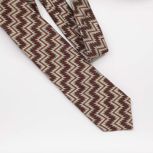 Brown Zig Zag Tie