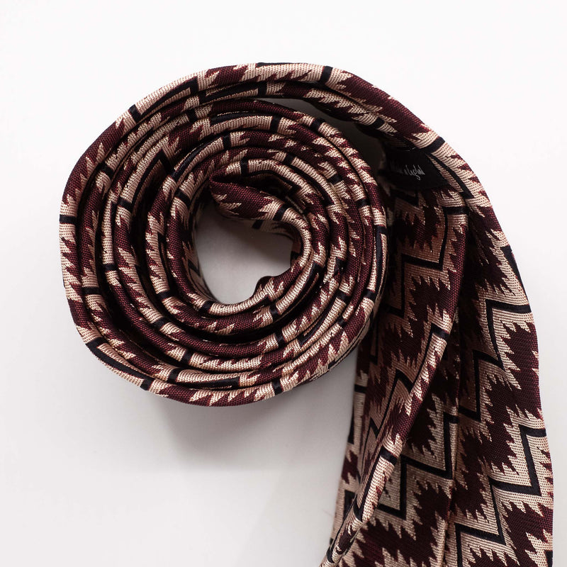 Burgundy Zig Zag Tie