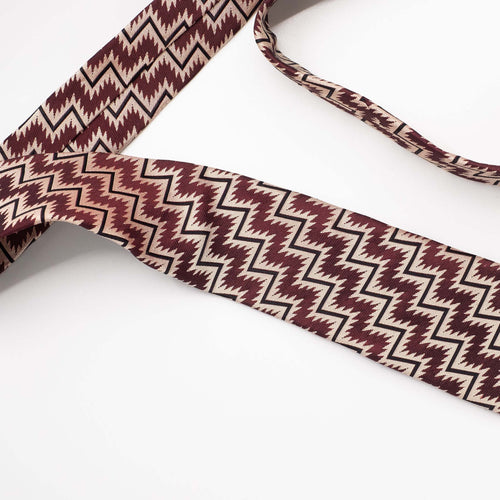 Burgundy Zig Zag Tie