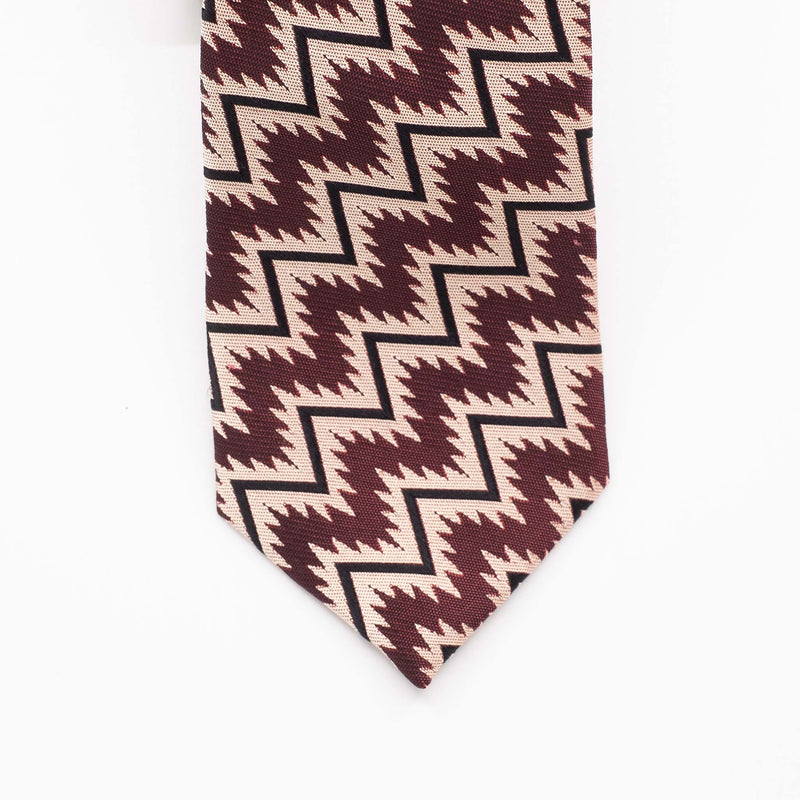 Burgundy Zig Zag Tie