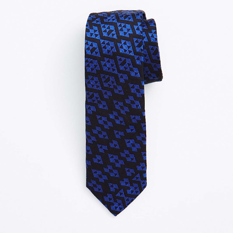 Cobalt Harlequin Silk Tie
