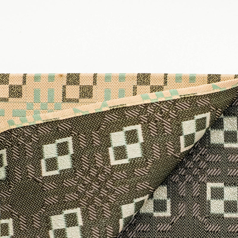 Peach Geo Silk Jacquard Pocket Square