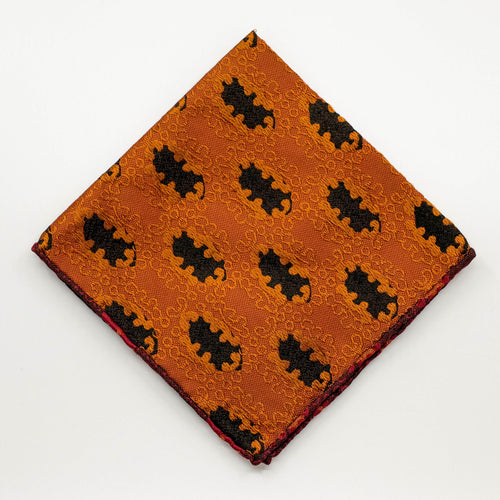 Copper Motif Silk Jacquard Pocket Square