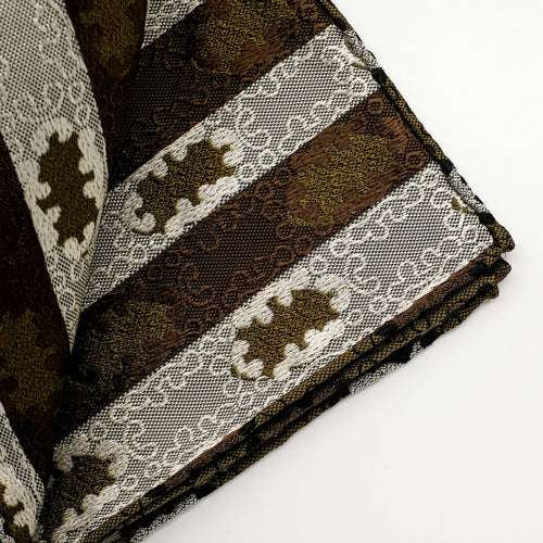 Olive Spot Silk Jacquard Pocket Square