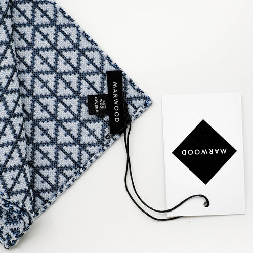 Ice Blue Jacquard Pocket Square
