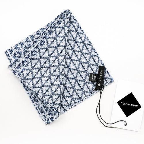 Ice Blue Jacquard Pocket Square