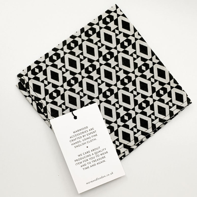 Monochrome Jacquard Pocket Square