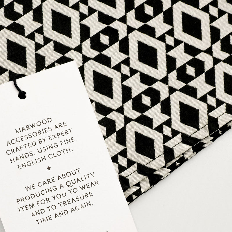 Monochrome Jacquard Pocket Square