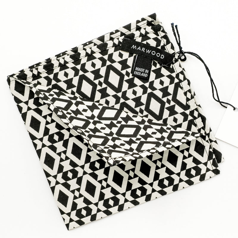Monochrome Jacquard Pocket Square