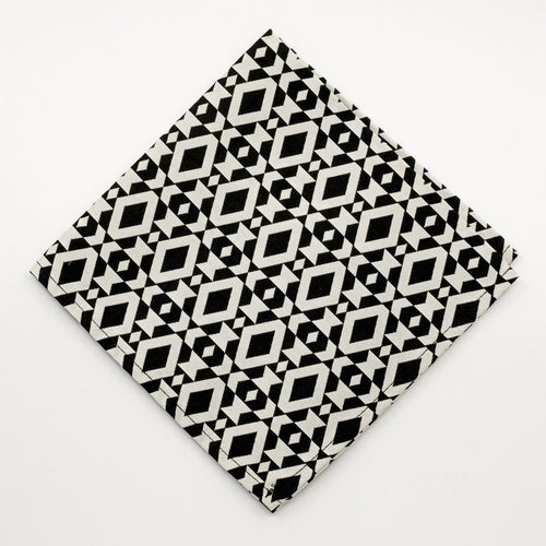Monochrome Jacquard Pocket Square