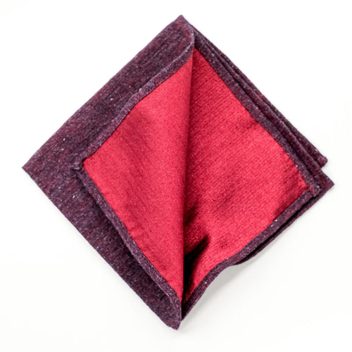 Plum Slub Silk Pocket Square