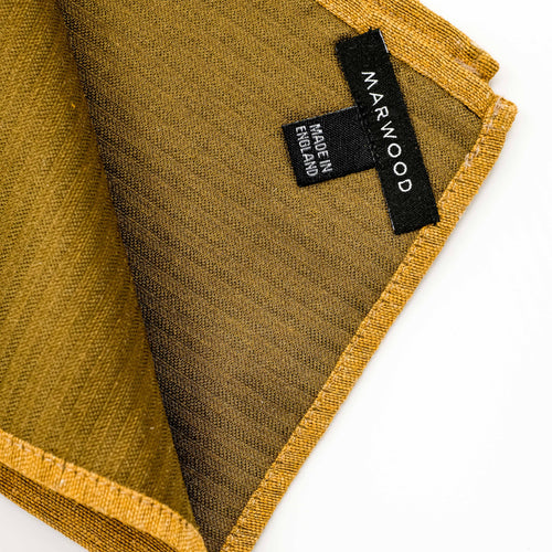 Gold Slub Silk Pocket Square