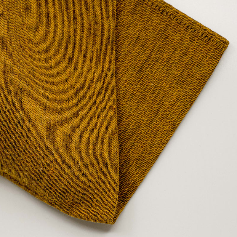 Gold Slub Silk Pocket Square