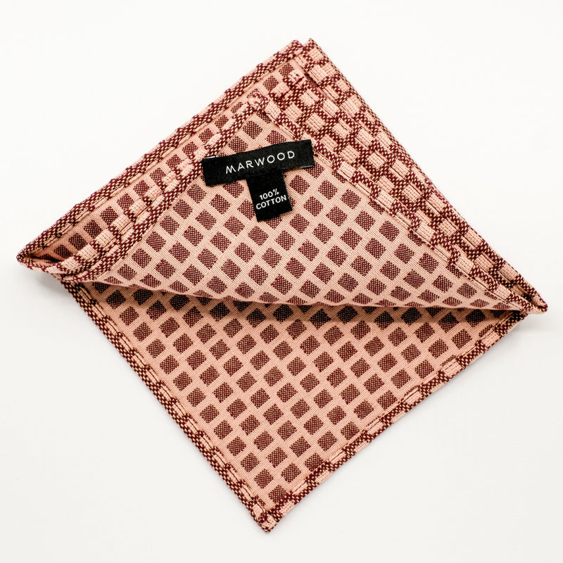 Pink Square Cotton Pocket Square