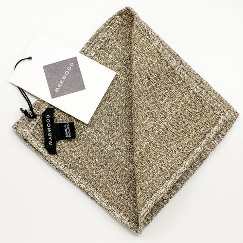 Mushroom Grey Cotton Pocket Square