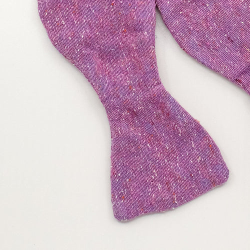 Sorbet Pink Slub Silk Self-Tie Bow Tie