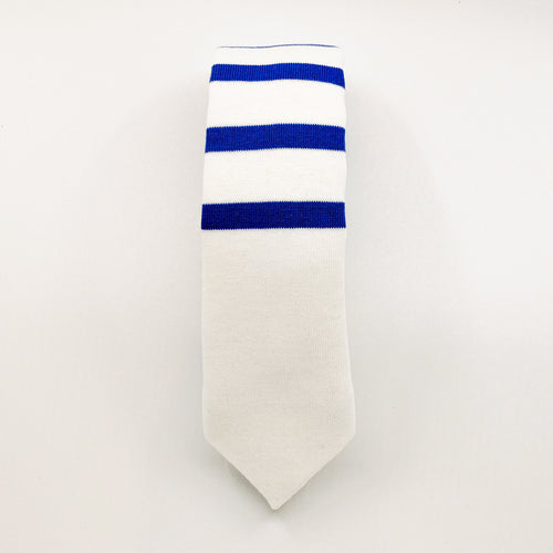 Blue Breton Stripe Cotton Jersey Tie