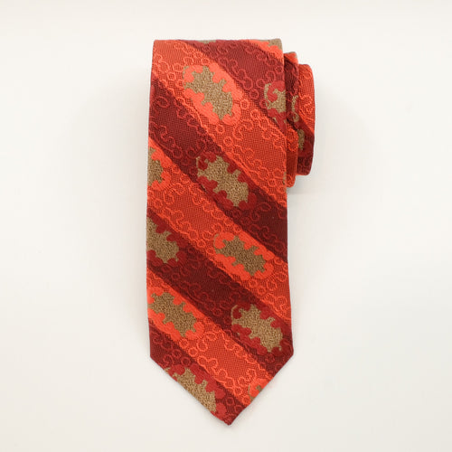 Red Vibrant Stripe Tie
