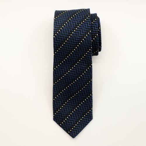 Navy Zig Zag Tie