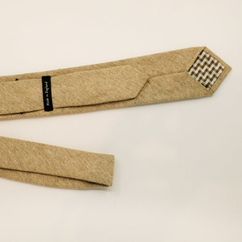 Beige Summer Silk Woven Tie