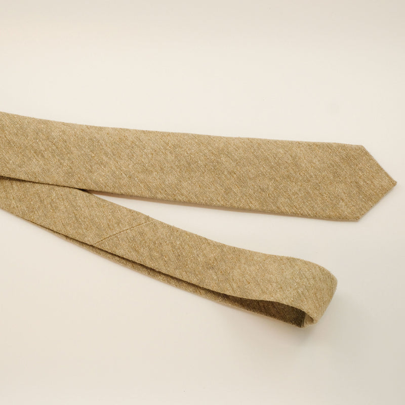Beige Summer Silk Woven Tie