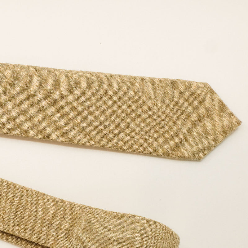 Beige Summer Silk Woven Tie
