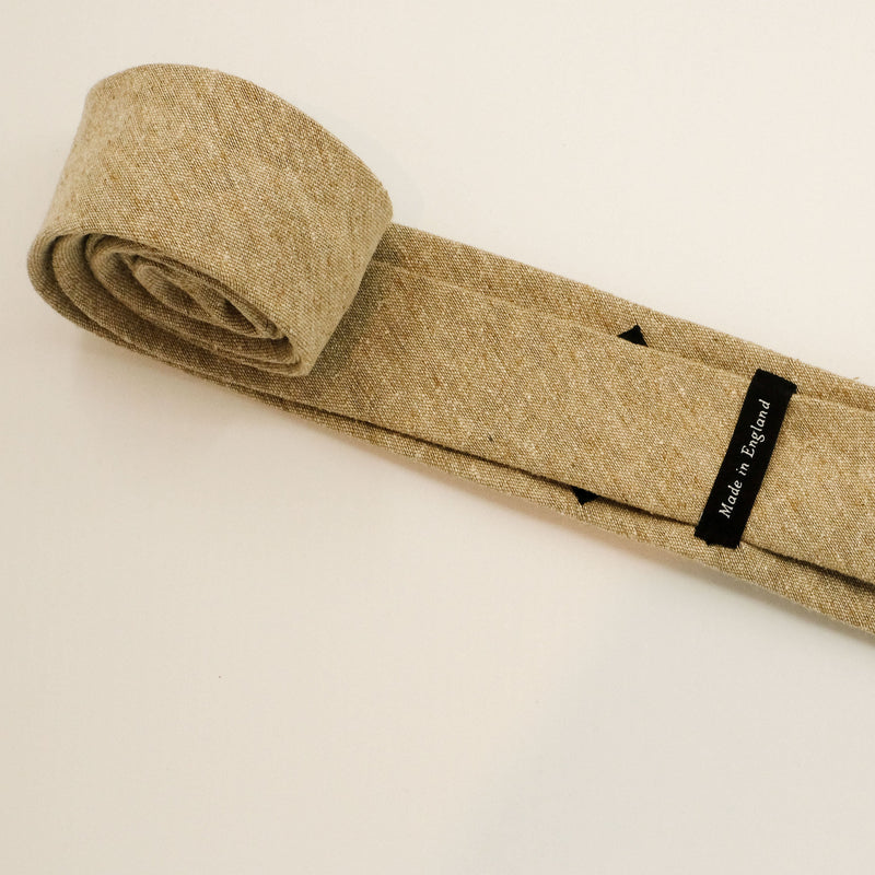 Beige Summer Silk Woven Tie