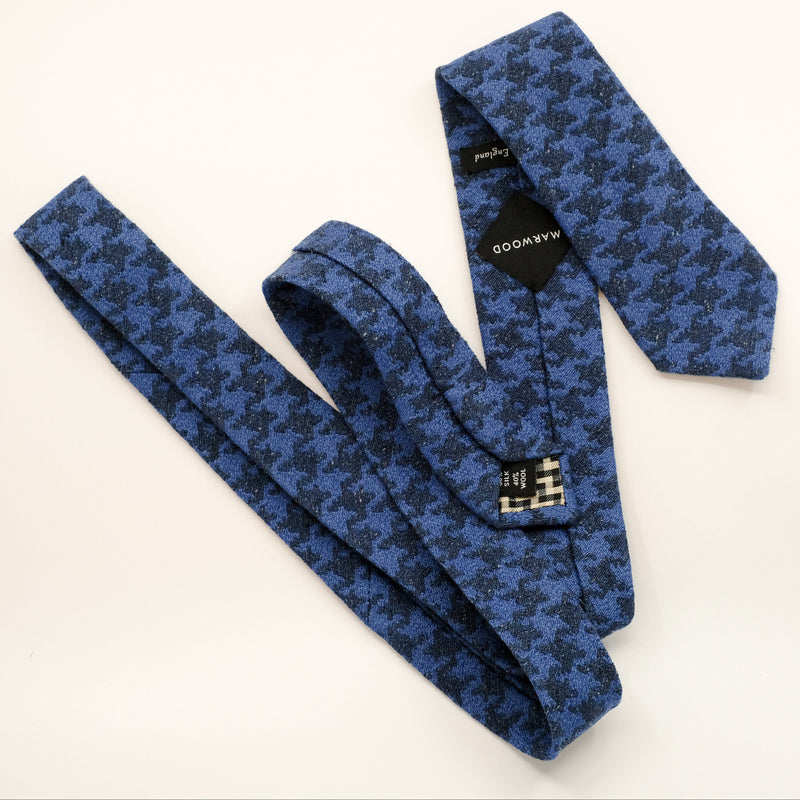 Cobalt Blue Houndstooth Tie