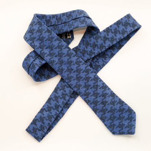 Cobalt Blue Houndstooth Tie