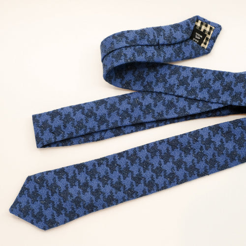 Cobalt Blue Houndstooth Tie