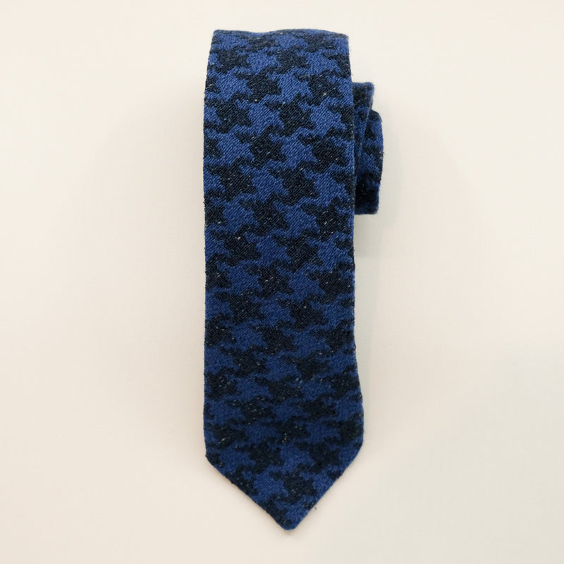 blue houndstooth tie