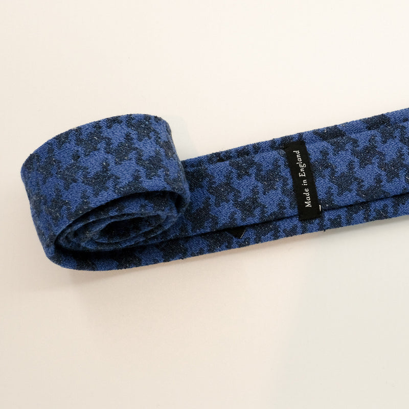 Cobalt Blue Houndstooth Tie