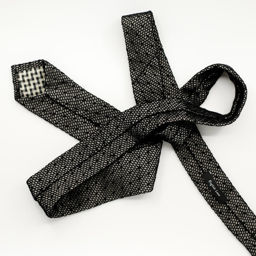 Black /Grey Mesh Lace Tie