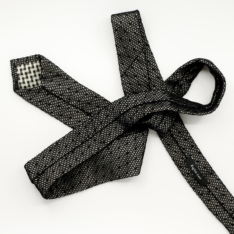 Black /Grey Mesh Lace Tie