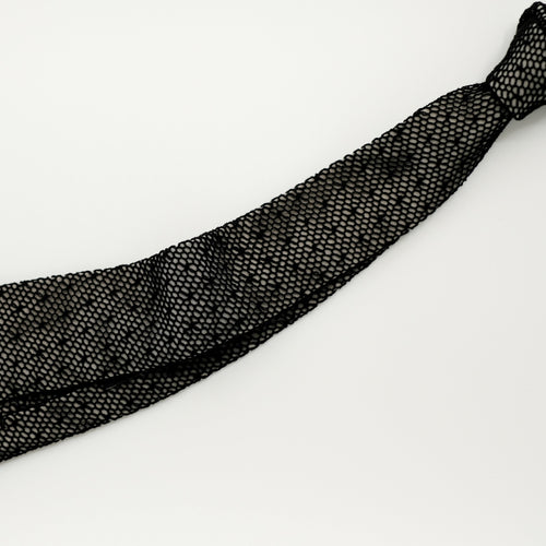 Black /Grey Mesh Lace Tie