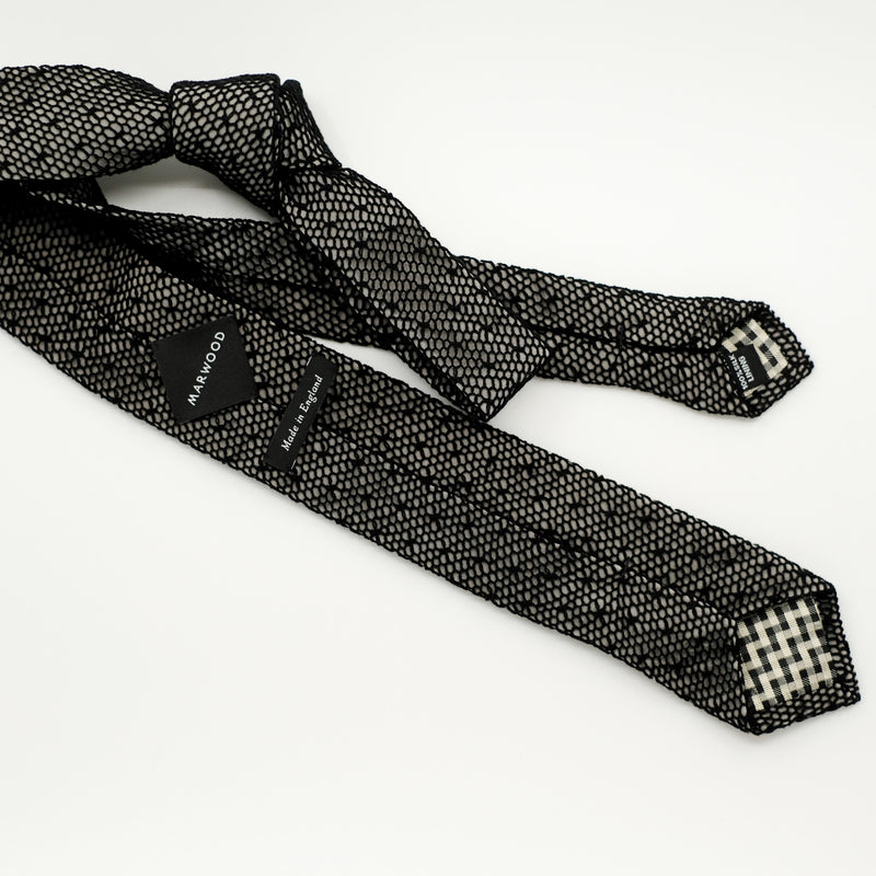 Black /Grey Mesh Lace Tie