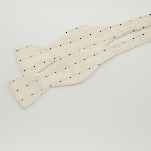 Cream Gatsby Silk Self-Tie Bow Tie