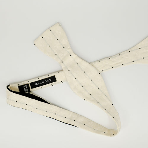 Cream Gatsby Silk Self-Tie Bow Tie
